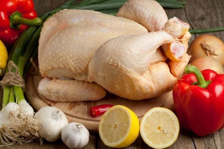 κοτόπουλο και λαχανικά για προστατίτιδα